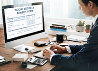 Social Security Benefit Form Application Concept