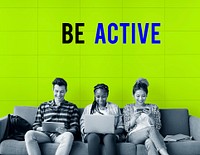 Be active physical activity word