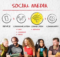 Social Media Connection Communication Graphic Concept
