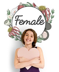 Feminine Female Grace Floral Frame