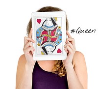 Queen Card Feminine Women Graphic