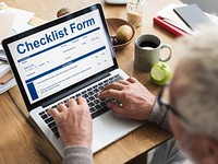 Checklist Form Application Questionnaire Concept