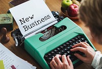 New Business Journal Typing Concept
