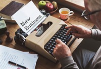 New Business Journal Typing Concept