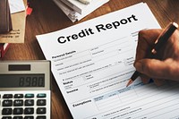 Credit Report Financial Banking Economy Concept