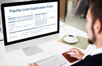 Payday Loan Application Form Salary Debt Concept