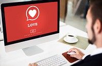 Love Heart Website Connection Homepage Concept