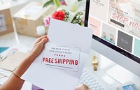 Free Shipping Delivery Stamp Graphic Concept