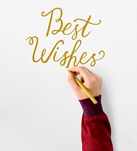 Best wishes celebration greetings word