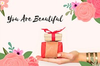 You Are Beautiful Love Letter Message Words Graphic