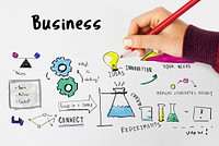Business strategy action success achievement sketch