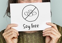 Soy-free dietary choice symbol.