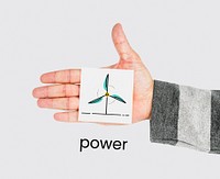 Hand holding network graphic overlay billboard