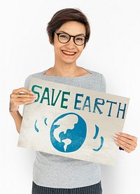 Earth Day Globe Icon Sign Graphic