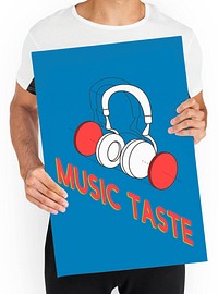 Music entertainment headphones icon graphic