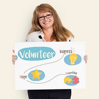 Volunteer Inspires Hope Friendship Graphic