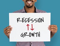 Recession Growth Arrow Up Down Word