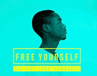 Free yourself phrase text studio people