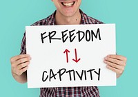 Antonyms Freedom Captivity Arrow Graphics