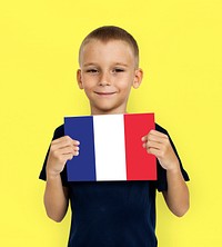 Man Hands Hold French France Flag Patriotism