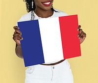 Woman Hands Hold French France Flag Patriotism