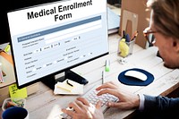 Medical Enrollment Form Document Medicare Concept