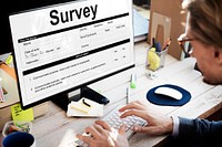 Survey Form Research Marketing Mark Concept