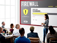 Data File Protection Firewall Malware Removal Concept