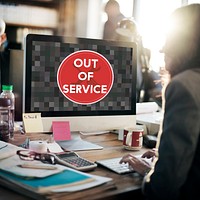 Out Of Service Sign Graphic Concept