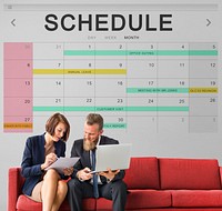 Schedule Table Event Planner Concept