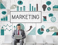 Businessman planning financial marketing strategy