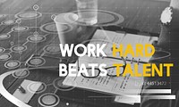 Work Hard Beats Talent Quote Message