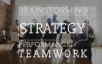 Business teamwork strategy successful word