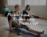 Positive Vibes Life Mind Motivation Word ond Yoga Class Background