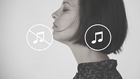 Music Note Audio Mute Icons Illustration