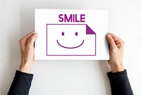 Paper Sheet Smiling Happiness Word
