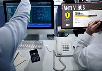 Antivirus Alert Firewall Hacker Protection Safety Concept