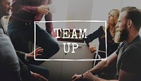 Team Building Team Up Collaboration Support Concept