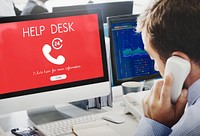 Call Center Service Information Concept