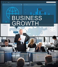 Global Business Data Analysis Growth Success Concept