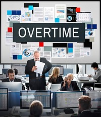 Overtime Stress Working Hours Job Late Career Concept