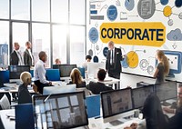 Corporate Connection Collaboration Teamwork Concept