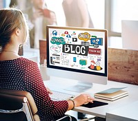 Blog Blogging Social Media Social Networking Online Concept