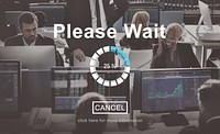 Please Wait Processing Loading Icon Concept