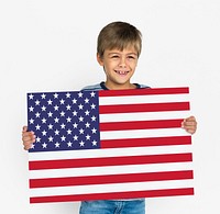 Man Hands Hold American Flag Patriotism