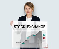 Stock exchange information board graphic