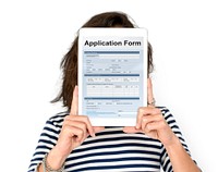 Graphic of application form balnk detail information