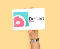 Illustration of sweet dessert donut pastry on banner