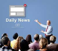 Daily News Announcement Broadcast Article Concept