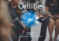 Online Connection Network Sharing Social Website Concept